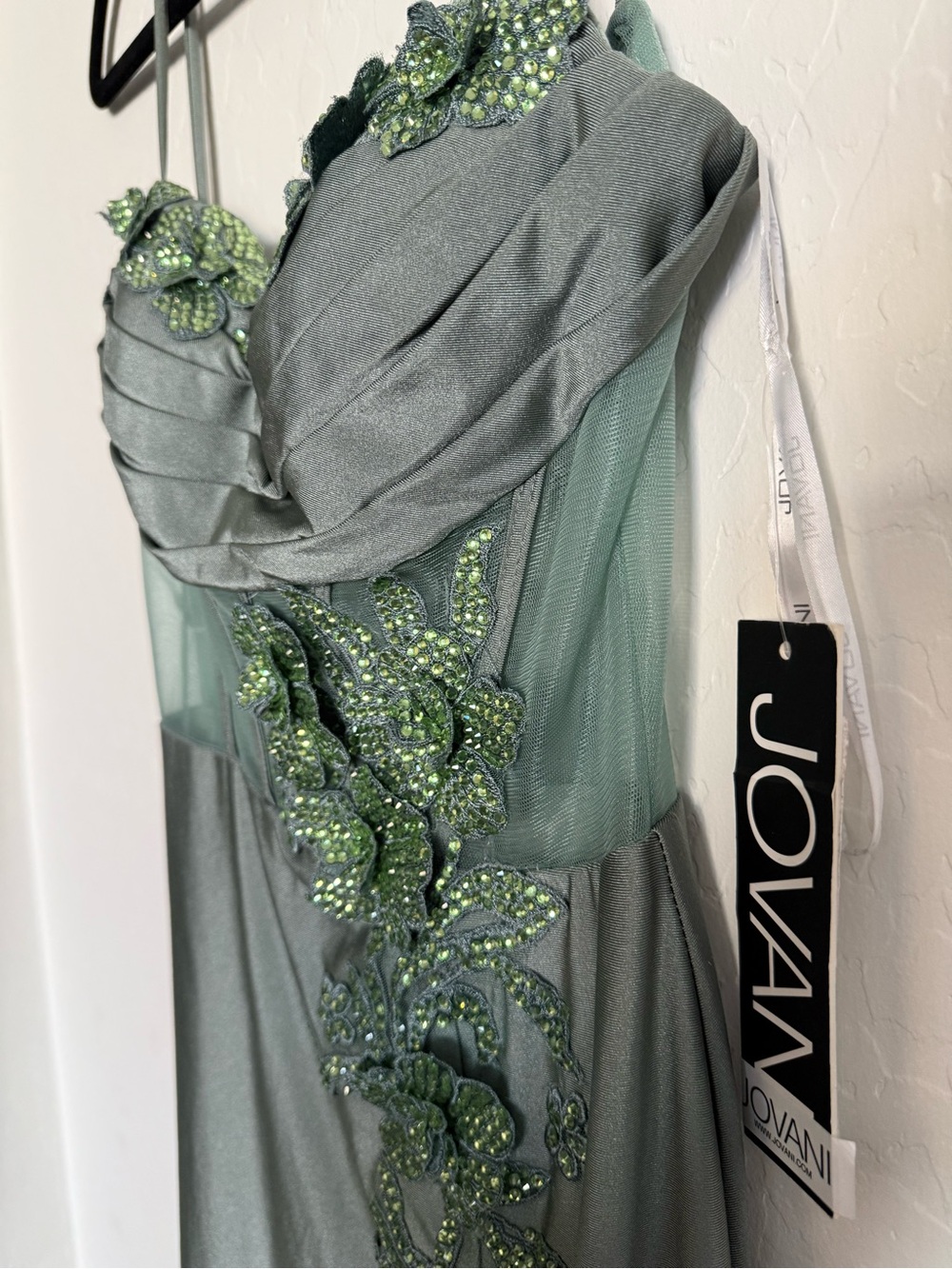 JOVANI 42227 in Seafoam Embellished Corset Evening Gown - New W/ Tags - 4 - Picture 6 of 12